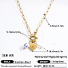 Ocean 304 Stainless Steel & Porcelain & Faux Pearl Pendant Necklaces FS-WG3F40F-03-1