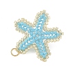MIYUKI Glass Seed Beaded & Shell Pearl Pendants PALLOY-MZ01378-02-2