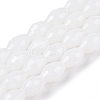 Opaque Solid Color Imitation Jade Glass Beads Strands EGLA-A037-P6x8mm-D01-1