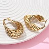 Multilayer Twist 201 Stainless Steel Hoop Earrings EJEW-D354-01G-2
