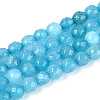 Dyed Natural White Jade Beads Strands G-T139-6mm-60-16-4