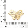 Rack Plating Brass Pave Cubic Zirconia Butterfly Connector Charms KK-Z064-36G-01-3