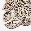 Undyed Wood Pendants WOOD-T008-38-1