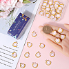 50Pcs Light Gold Plated Alloy Enamel Pendants ENAM-SC0004-84-3