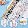 2Sets 2 Styles Polyester Flower Printed Ribbon OCOR-CY0004-52-6