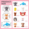 10Pcs 10 Styles Silicone Beads SIL-TA0003-40-3