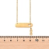 304 Stainless Steel Long Oval with Infinity Pendant Necklaces NJEW-H093-09G-4