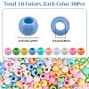 300Pcs 10 Colors Opaque Acrylic Beads SACR-SP0001-53B-2