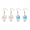 2 Pairs Round ABS Plastic Imitation Pearl Dangle Earrings EJEW-JE06757-2