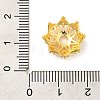 Brass Micro Pave Clear Cubic Zirconia Bead Caps KK-C072-01B-G-3