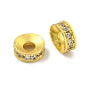 Brass Cubic Zirconia Spacer Beads KK-L215-004B-G04-1