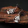 304 Stainless Steel Teardrop with Mushroom Dangle Earrings FS-WGFF5A8-01-1