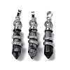 Synthetic Snowflake Obsidian Pendants G-A241-01P-05-1