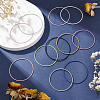 40Pcs 10 Colors Steel Wire Round Snake Chain Bracelets Set BJEW-BC0001-04-5