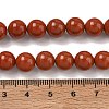 Grade A Natural Red Jasper Bead Strands G-P075-36-8mm-4
