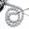 Natural White Jade Bead Strands G-R346-6mm-10-2