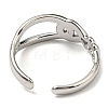 304 Stainless Steel Cuff Ring for Women RJEW-F151-01P-3