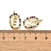 26Pcs Brass Micro Pave Cubic Zirconia Pendants KK-R218-02G-02-3