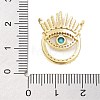 Evil Eye Rack Plating Brass Micro Pave Cubic Zirconia Pendants KK-Z071-69G-02-2