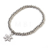304 Stainless Steel Beads Stretch Charm Bracelets BJEW-JB03862-2