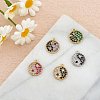 5Pcs Eco-Friendly Brass Micro Pave Cubic Zirconia Charms ZIRC-SZ0003-71-3