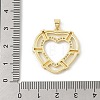 Brass Micro Pave Cubic Zirconia Pendants KK-U047-22G-3