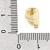 Brass Micro Pave Clear Cubic Zirconia Initial Spacer Bars KK-E802-34G-P-3