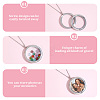 4Pcs Stainless Steel Locket Pendants STAS-BBC0010-31A-5