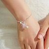 Valentine's Day Heart & Arrow Alloy Rhinestone Charm Bracelets FS-WG94D09-01-1