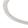 Non-Tarnish 304 Stainless Steel Herringbone Chains Bracelet for Men Women BJEW-D450-01P-01-2