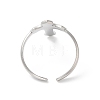 Non-Tarnish 304 Stainless Steel Cross Open Cuff Ring for Women RJEW-K245-32P-2