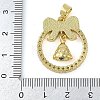 Christmas Theme Rack Plating Brass Micro Pave Cubic Zirconia Pendants KK-U032-14G-02-3