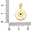 Brass Micro Pave Cubic Zirconia Pendents KK-M303-02G-08-3