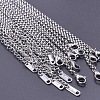 Non-Tarnish 2.5mm Unisex 304 Stainless Steel Rolo Chains Necklaces WT9583-1-1