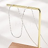 Brass Ball Chain Necklaces KK-P304-03S-2