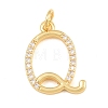 Brass Micro Pave Clear Cubic Zirconia Pendants CU-CBA7939-01Q-G-1