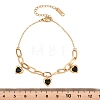 304 Stainless Steel Rhinestone Charm Bracelets BJEW-B171-10G-3