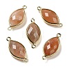Natural Mixed Stone Faceted Connector Charms G-K347-03G-B-2