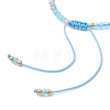 2Pcs Adjustable Glass Seed Beads & Glass Beads Braided Bead Bracelets Set BJEW-MZ00287-02-5