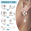 12Pcs 3 Style Brass Stud Earring Findings KK-BC0010-21-2