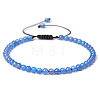 Adjustable Women's Blue Agate Beaded Bracelet CN3407-10-1