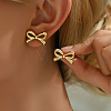Simple Bow Earrings Metal Studs Party Jewelry Gift YI7413-1