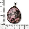 Natural Rhodonite Pendants G-F820-14P-02-3