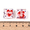 Handmade Spray Painted Lampwork Beads LAMP-N035-02H-4