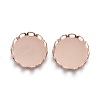 304 Stainless Steel Cabochon Settings X-STAS-P249-16A-RG-1