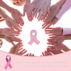 60Pcs Breast Cancer Awareness Pink Ribbon Enamel Pins JEWB-FH0001-27-5