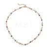 Natural Baroque Keshi Pearl Two Sides Polished Beaded Necklaces for Women NJEW-JN05824-4