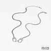 316 Surgical Stainless Steel Horse Bit Pendant Round Snake Chain Necklaces for Women WGB9601-04-1