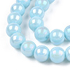 Electroplate Opaque Glass Beads Strands GLAA-T032-P6mm-AB10-3