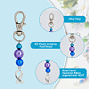 20Pcs ABS Plastic Imitation Pearl Beads Keychain HJEW-FH0001-25-5